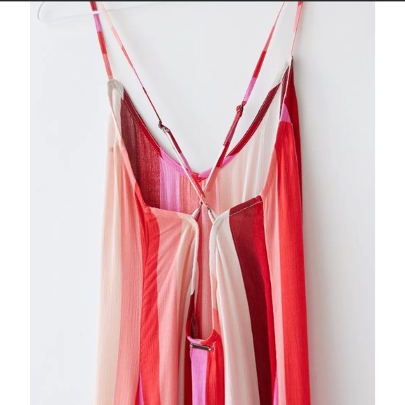 Billabong Pink/Red Striped Summer Maxi Dress - Picture 4 of 4